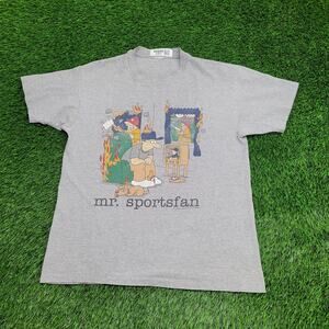 Vintage Funny Firefighter Couch-Potato Shirt Large 22x28 Gray